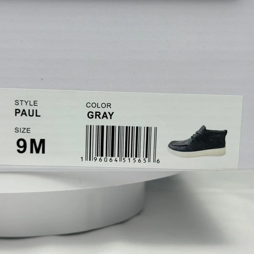 Chaps Paul Mens Gray Moc Toe Chukka Boots‎ Memory Foam Sneakers Size 9M